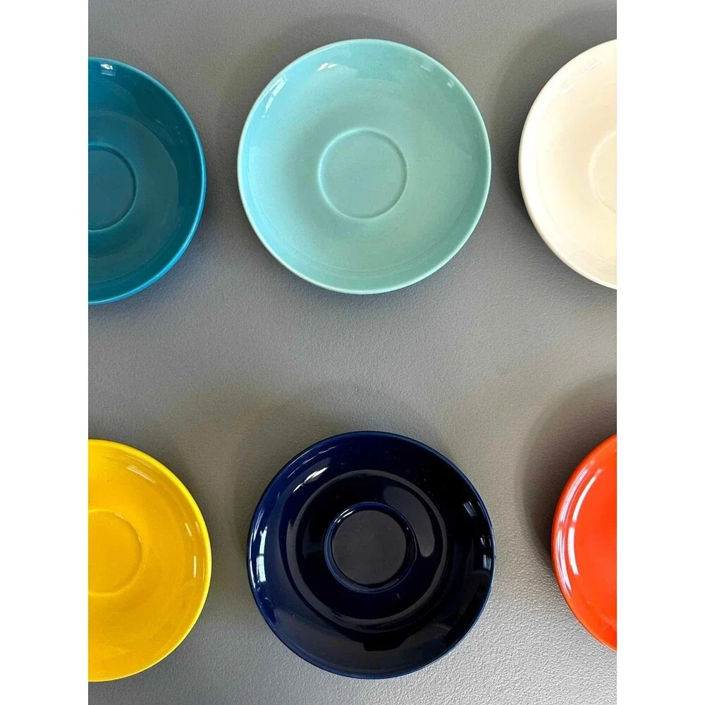 Sweese Porcelain Salad Pasta Saucer Plate 5.5” - Set of 6 Multicolor
